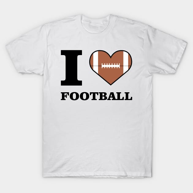 I Love American Football T-Shirt by DesignWood-Sport